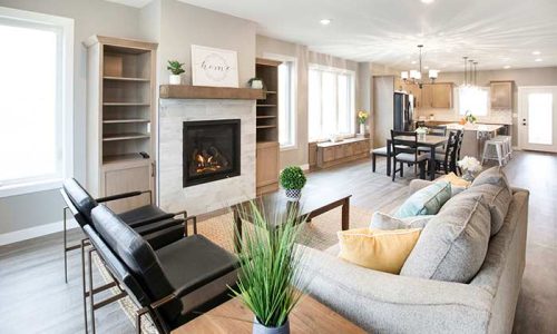 Interior living room showcasing open concept living